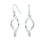 14K Gold Swirl Freeform Earring