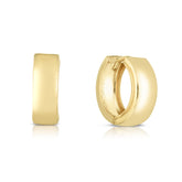 14K Gold Polished Huggie Earrings