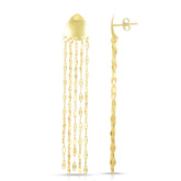 14K Gold Fringe Shoulder Duster Earring