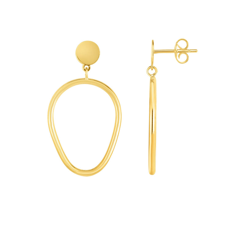 14K Gold Geometric Earring