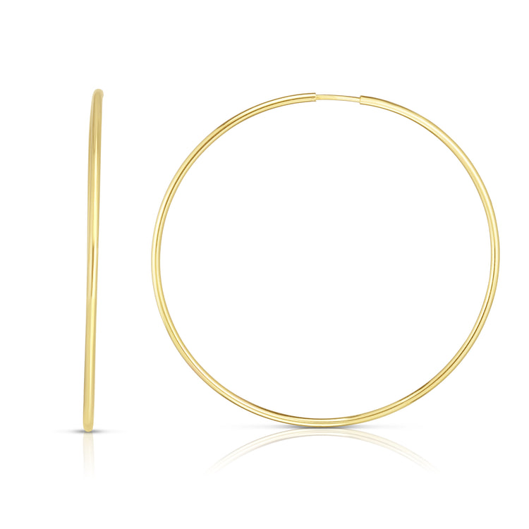 14K Gold Endless Hoop Earring