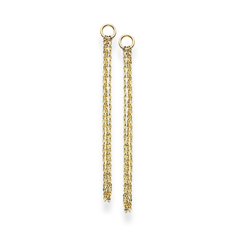 14K Gold Multi Chain Shoulder Duster Earring