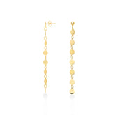 14K Gold Mirror Chain Drop Earring