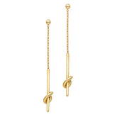 14K Amore Love Knot Drop Earring