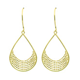 14K Gold Large Round Open Drop Earring