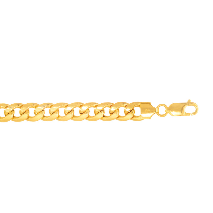 14K Gold 8mm Semi-Solid Miami Cuban