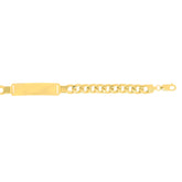 14K Gold 8mm Polished ID Bracelet