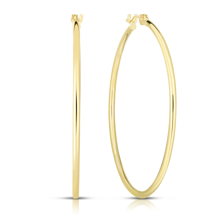 14K Gold 1.5mm Hoop Earring