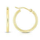 14K Gold 2mm Hoop Earring