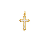 14K Gold Vintage Diamond Cut Cross