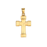 14K Gold Puffy Cross