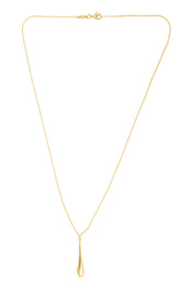 14K Gold Polished Tear Drop Necklace