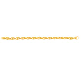 14K Gold Double Oval Link Bracelet