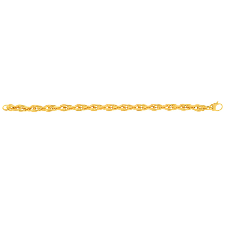 14K Gold Double Oval Link Bracelet