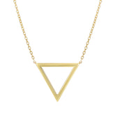 14K Gold Polished Triangle Necklace