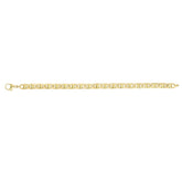 14K Yellow Gold Fancy Puffed Mariner Bracelet