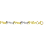 14K Two-tone Gold S Stampato Bracelet