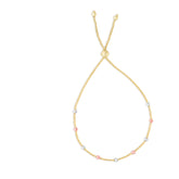 14K Gold Stationed Beads Friendship Bracelet