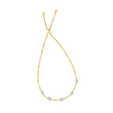 14K Gold Stationed Beads Friendship Bracelet