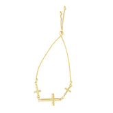 14K Gold Crosses Friendship Bracelet