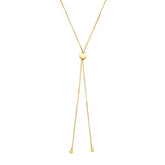 14K Gold Heart Slide Friendship Necklace