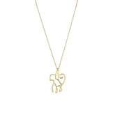 14K Gold Monkey Necklace
