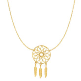 14K Gold Dreamcatcher Necklace