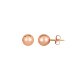 14K Gold Polished 7mm Post Earring