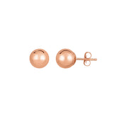 14K Gold Polished 8mm Post Earring