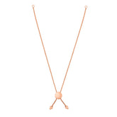 14K Gold Round Wheat Chain with DIsc Slide Friendship Bracelet