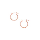 14K Gold 2mm Hoop Earring
