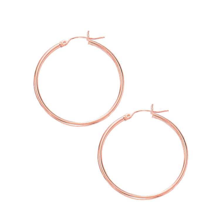 14K Gold 2mm Hoop Earring
