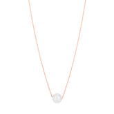 14K Pearl Necklace Solitaire