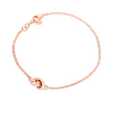 14K Gold Polished Puffed Love Knot Bracelet