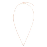 14K Gold & White Topaz Solitaire Necklace