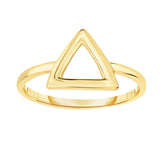 14K Gold Triangle Ring