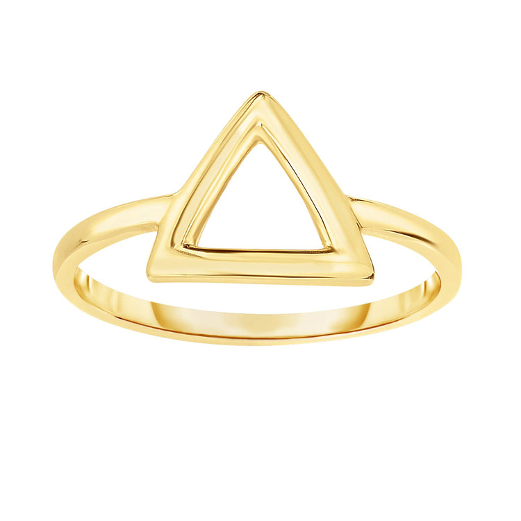 14K Gold Triangle Ring