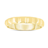 14K Gold Single Row Pyramid Ring