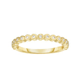 14K Gold .15ct Diamond Bezel Set Stackable Ring