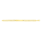 14K Gold 8.3mm Polished Curb ID Bracelet