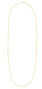 14K Gold Diamond Shape Mirror Chain