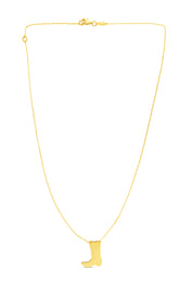 14K Gold Cowboy Boot Necklace