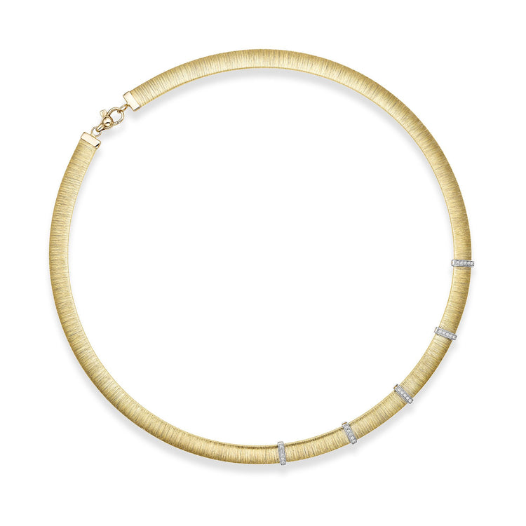14K Gold Diamond .25ct Italian Silk Necklace