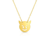 14K Gold Devil Roymoji Necklace