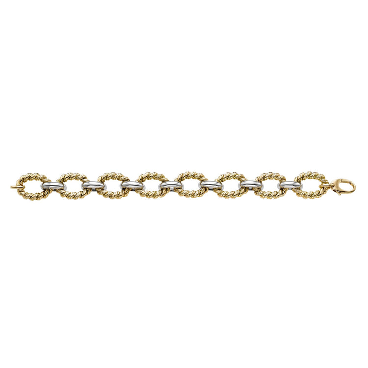 14K Gold The Jackie Oval Twisted Link Bracelet