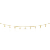 14K Gold .50ct Dangling Diamonds Necklace
