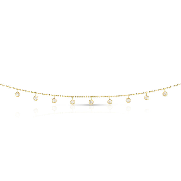 14K Gold .50ct Dangling Diamonds Necklace