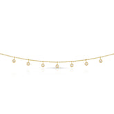 14K Gold .25ct Dangling Diamonds Necklace