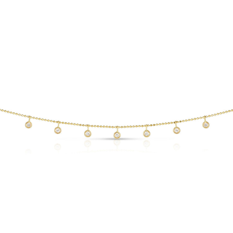 14K Gold .25ct Dangling Diamonds Necklace