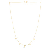 14K Gold Mini Polished Star Dangle Necklace